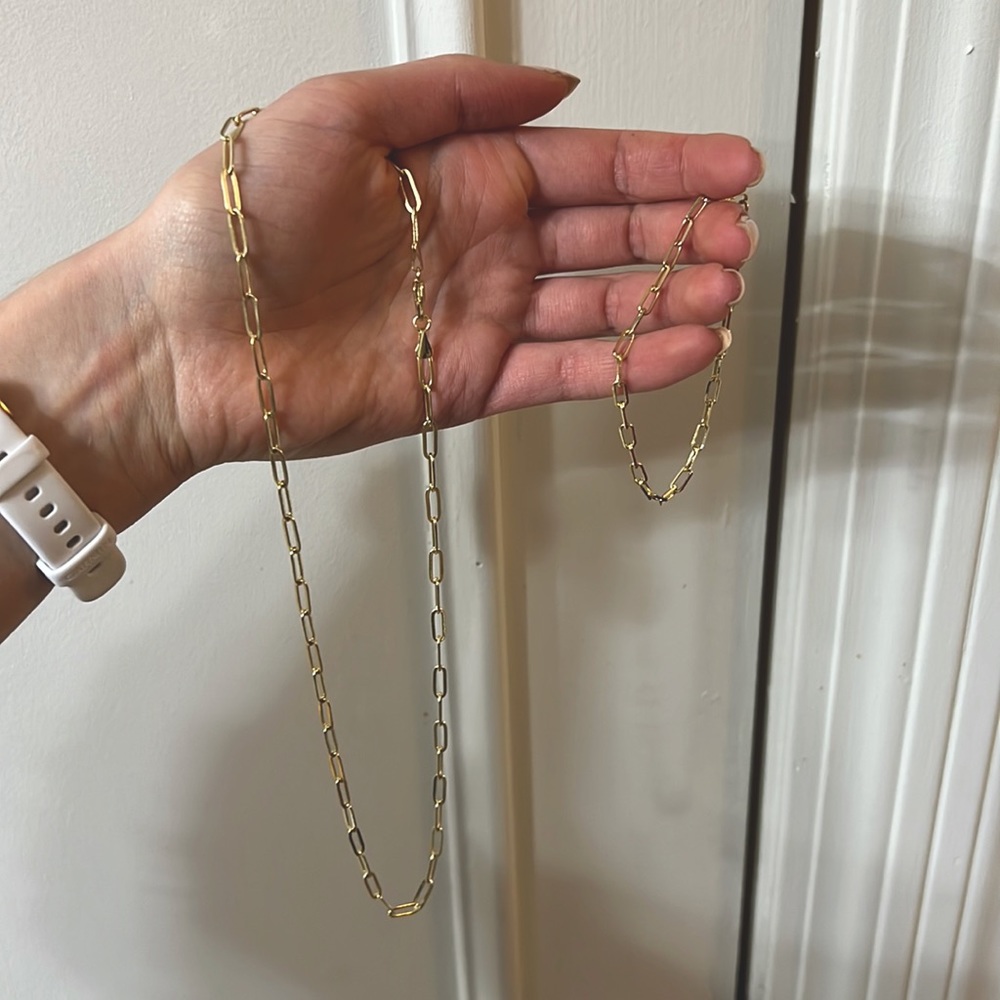 14K yellow gold plated dainty jewerly! Bracelet + Necklace